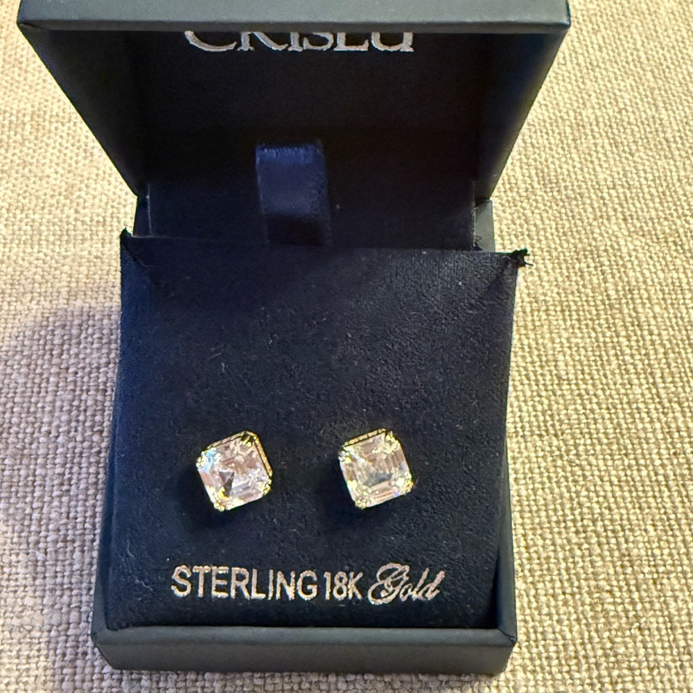 Gold and Silver Stud Earrings